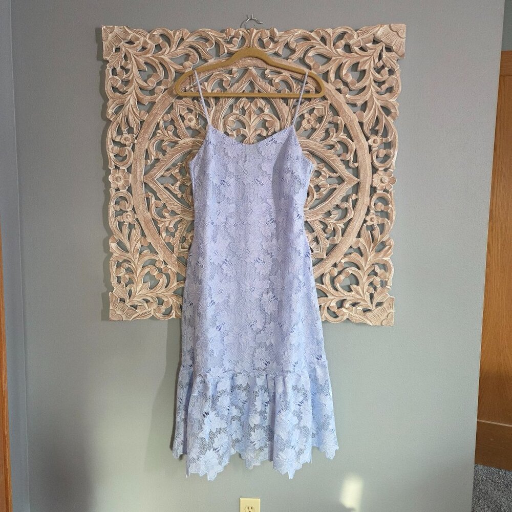 Banana Republic Limited Edition Periwinkle Purple Lace Midi Dress Size 6